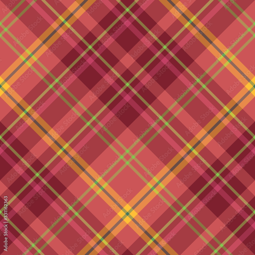 Seamless pattern in great cute red, yellow and green colors for plaid, fabric, textile, clothes, tablecloth and other things. Vector image. 2 Seamless pattern in great cute red, yellow and green colors for plaid, fabric, textile, clothes, tablecloth and other things. Vector image. 2