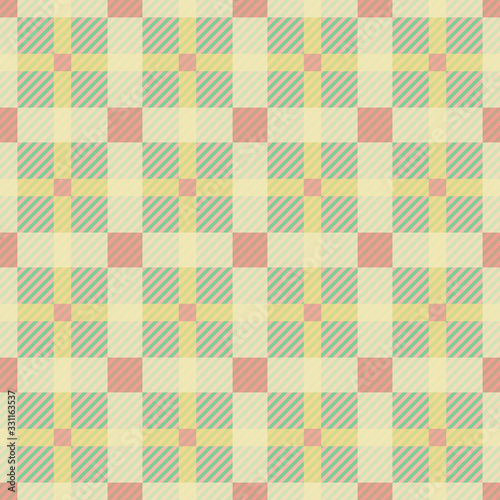 Tartan fabric in yellow and brown shades.  Seamless pattern. For a site about fabrics,wallpapers , art, mathematics, drawing. Vector illustration.