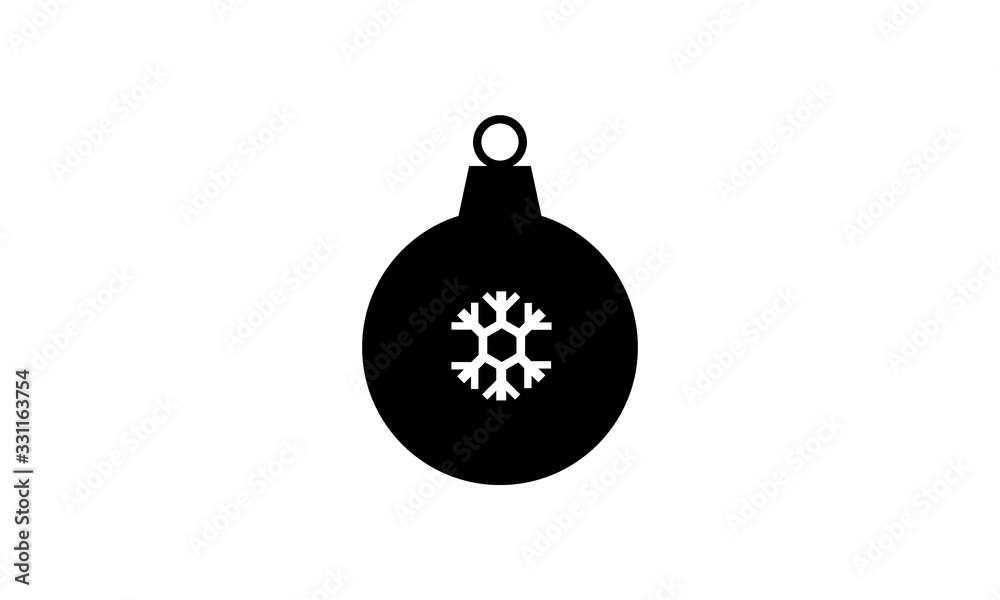 Christmas ball decoration black vector illustration Christmas ball decoration black vector illustration