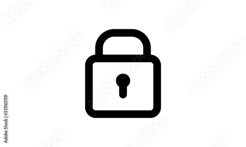 Lock key secure symbol illustration 