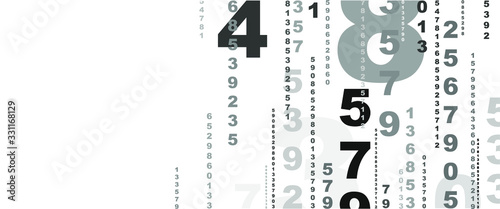 background with numbers in rhythmic dimensions.