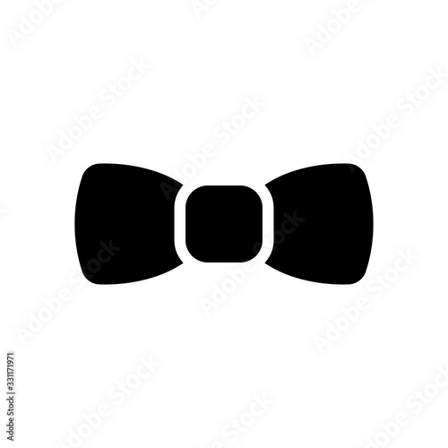 Bow tie, festive logo. Black icon on white background