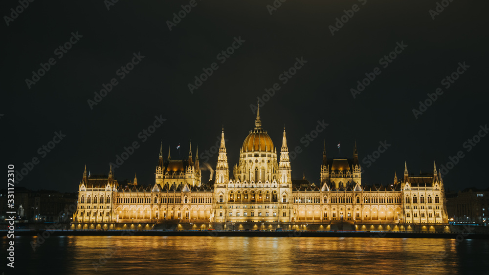 Hungary/ Budapest, 6/ march/ 2020 Amazing photo Parlament of Budapest during night