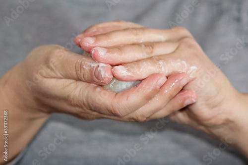 deep hand washing for disease prevention © Imagenatural