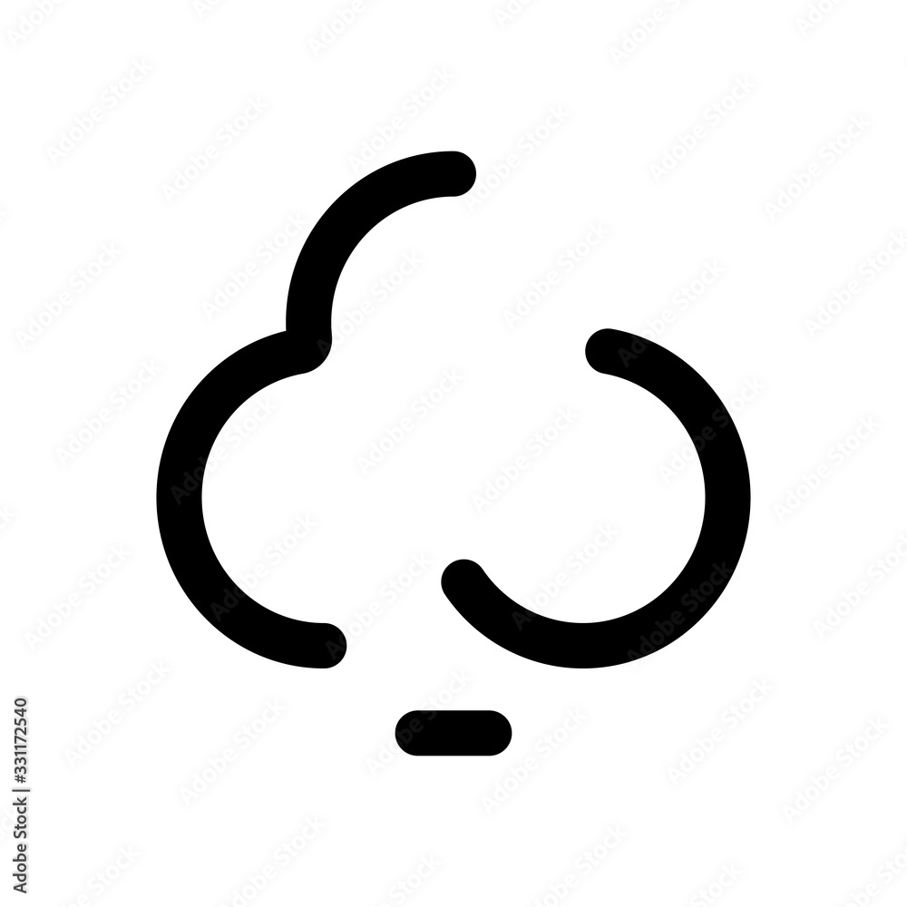 Clubs, playing card game, outline design. Black icon on white background Clubs, playing card game, outline design. Black icon on white background