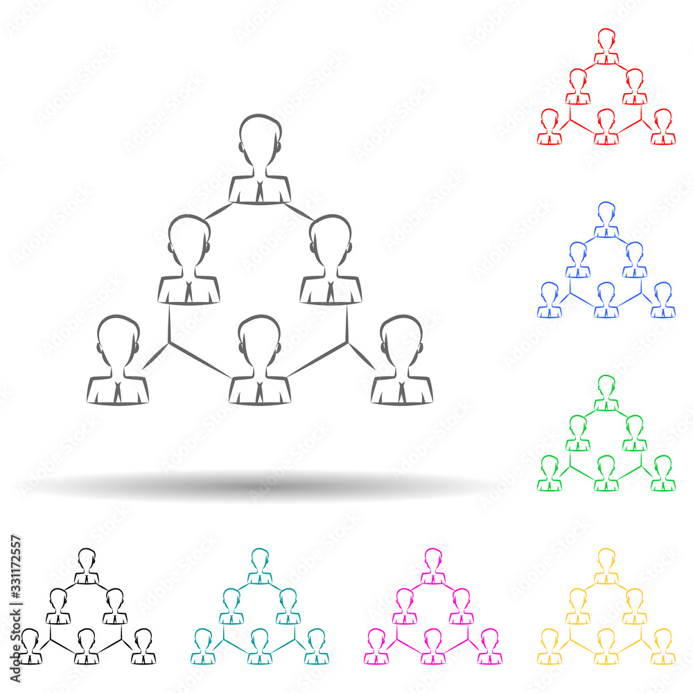 Group, people, team hand drawn multi color set icon. Simple thin line, outline vector of business icons for ui and ux, website or mobile application Group, people, team hand drawn multi color set icon. Simple thin line, outline vector of business icons for ui and ux, website or mobile application