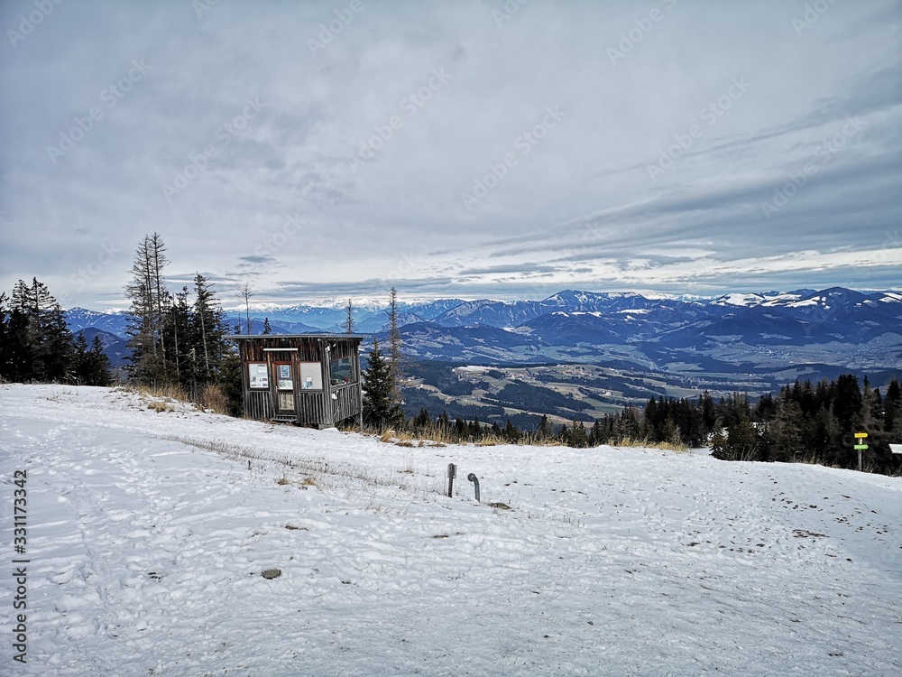 Fototapeta premium Schöckl bei Graz im Winter