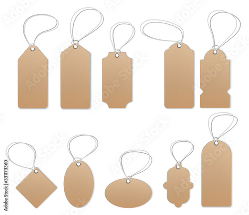 Price tags, empty labels, sale tags and labels
