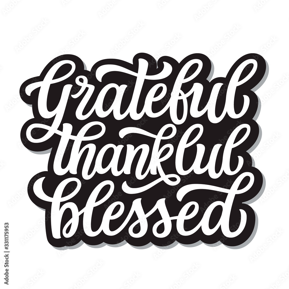Naklejka Grateful thankful blessed