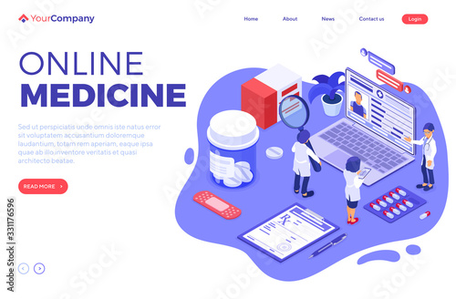 Online Medical Diagnostics Isometric