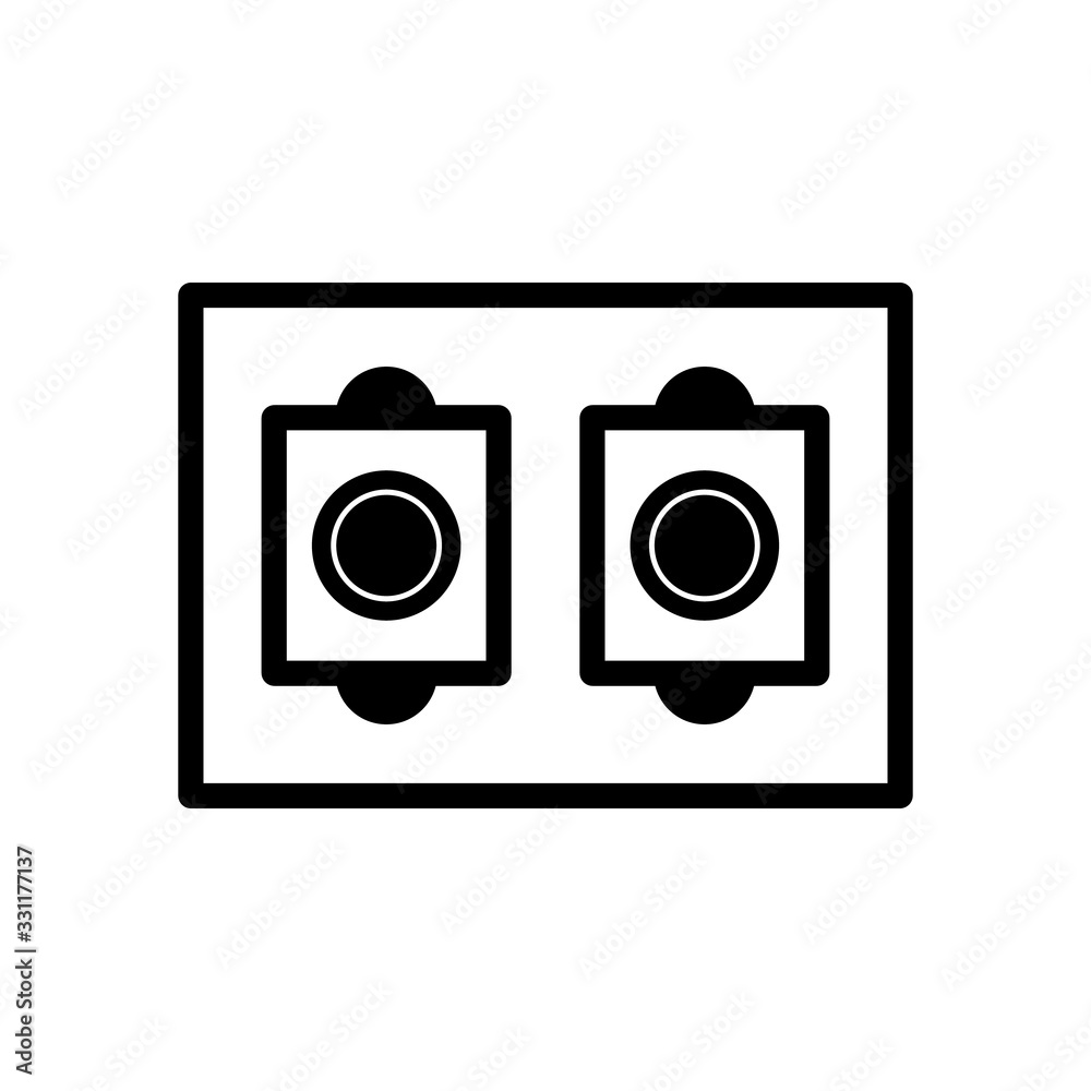 LED light strip icon. Vector illustration in black LED light strip icon. Vector illustration in black