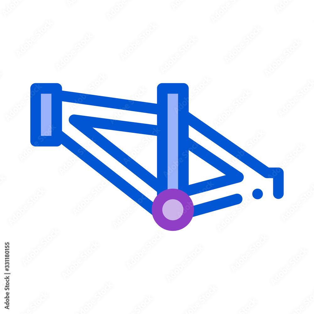 Bike Frame Icon Vector. Outline Frame Sign. Isolated Contour Symbol Illustration Bike Frame Icon Vector. Outline Frame Sign. Isolated Contour Symbol Illustration