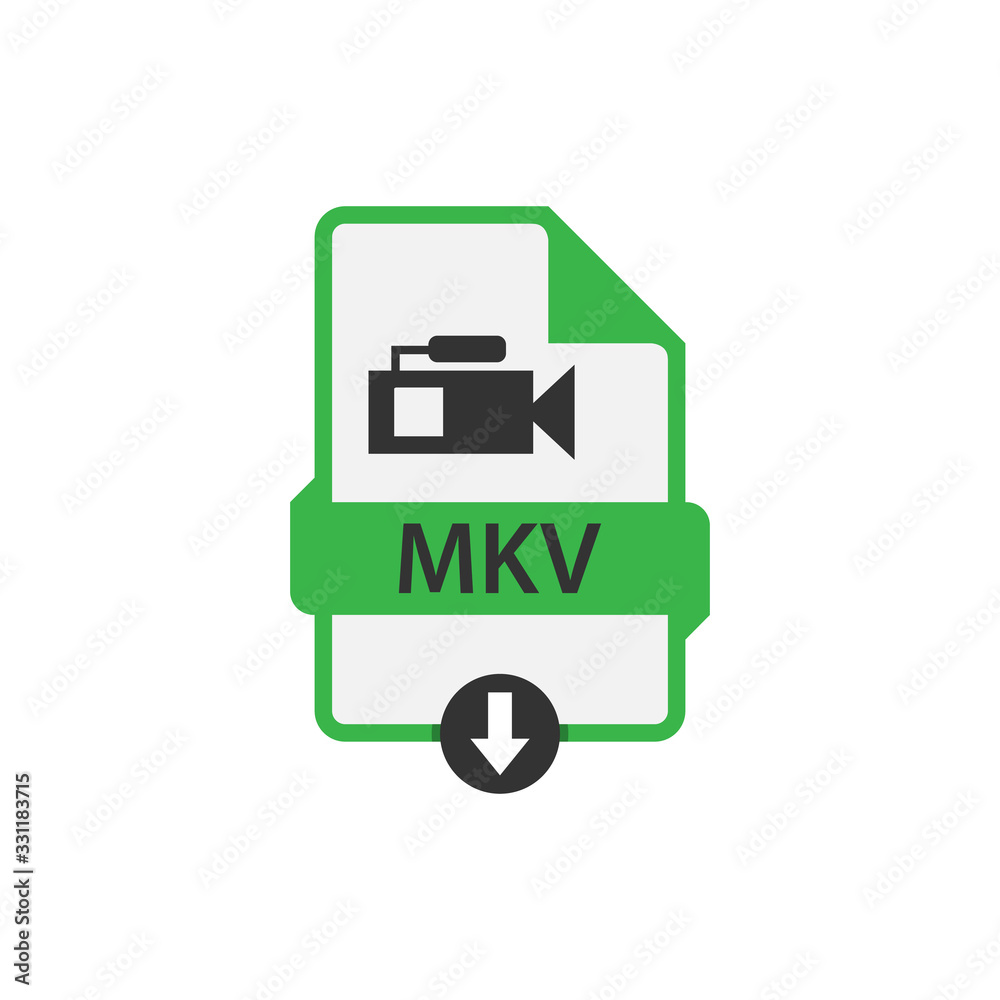 MKV download video file vector MKV download video file vector