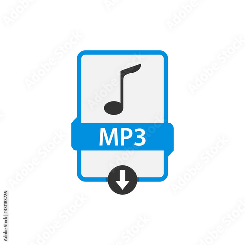 MP3 download audio file vector
