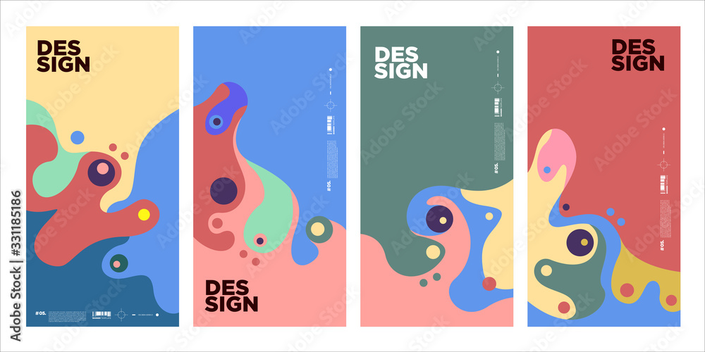 Simple and minimalist colourful fluid and liquid banner for business