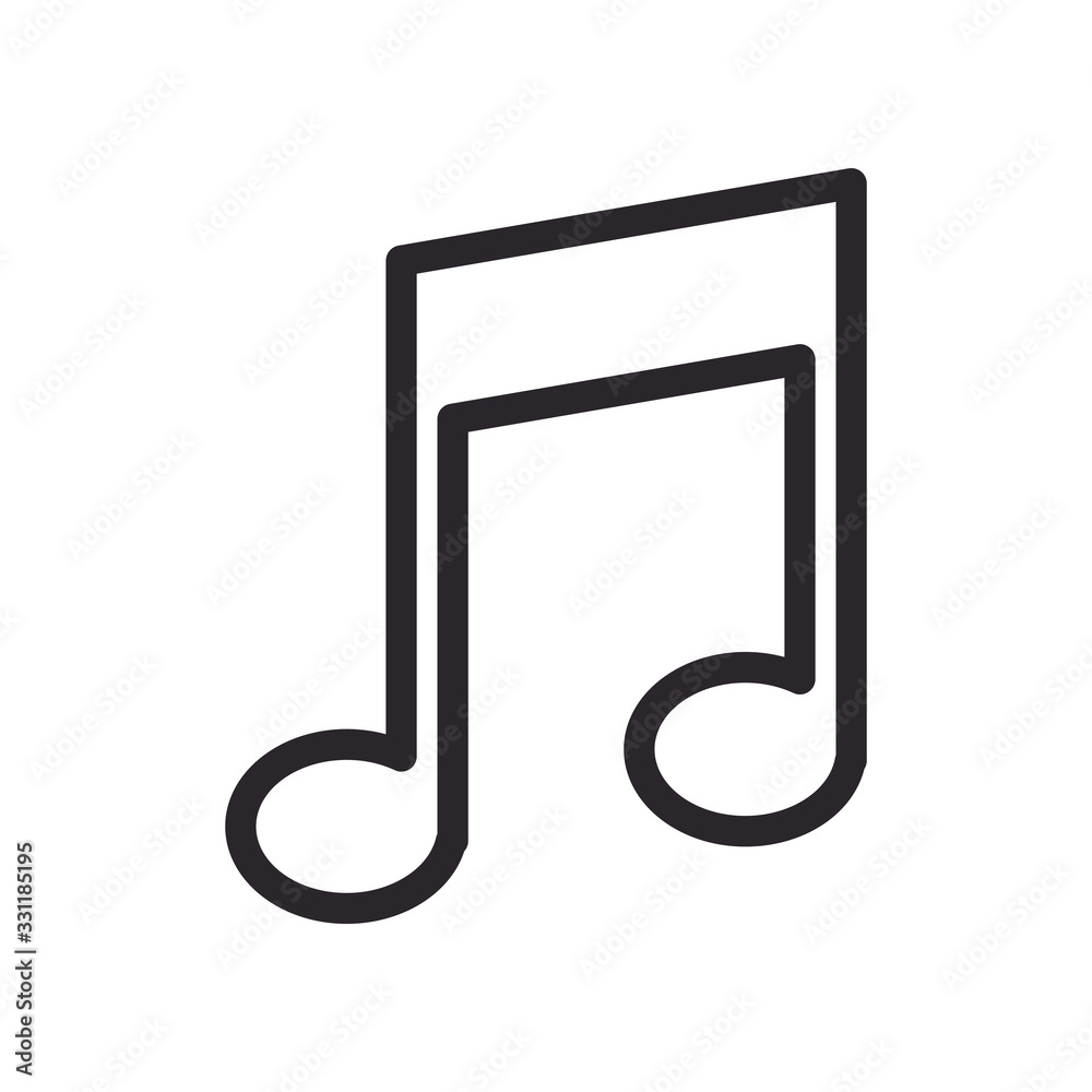 music note sound line style icon music note sound line style icon