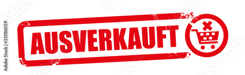 Stempel Ausverkauft mit Symbol - Vektor Illustration