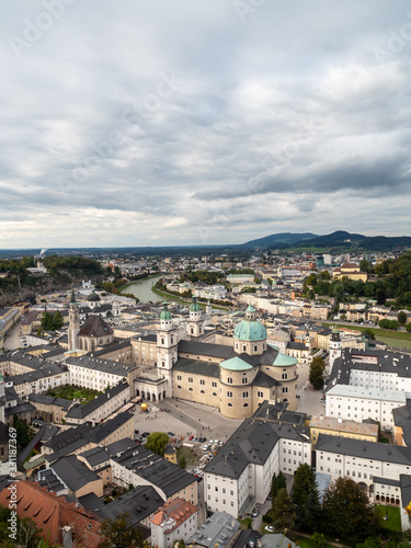 Salzburg, Austria - Oct 10th, 2019: Salzburg Cathedral is the seventeenth-century Baroque cathedral of the Roman Catholic Archdiocese of Salzburg in the city of Salzburg, Austria © Keerathi