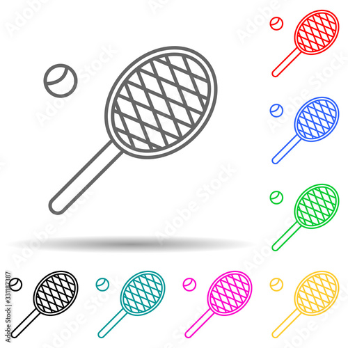 Relaxation in tennis multi color set icon. Simple thin line, outline of relaxation icons for ui and ux, website or mobile application