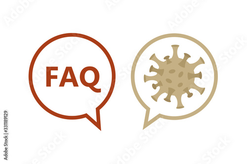 question and answer faq virus info graphic vector illustration EPS10