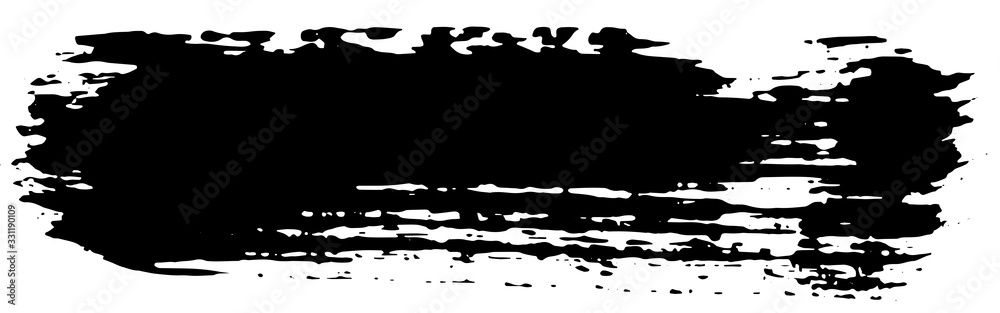 Grunge spot. Abstract the trace of the ink. A smear of black paint with a dry brush Grunge spot. Abstract the trace of the ink. A smear of black paint with a dry brush