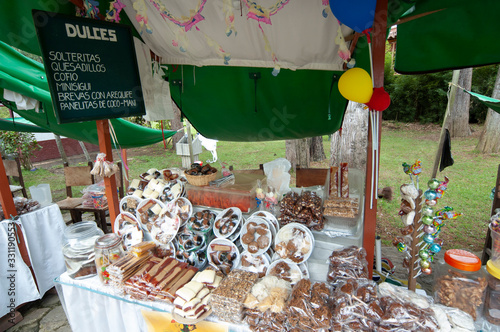 Sale of traditional sweets in the Comfama Tutucán Recreational Park, Rionegro, Antioquia, Colombia photo