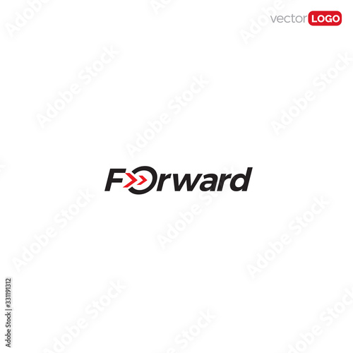 letter o with right arrow, forward icon/symbol/Logo Design Vector Template Illustration