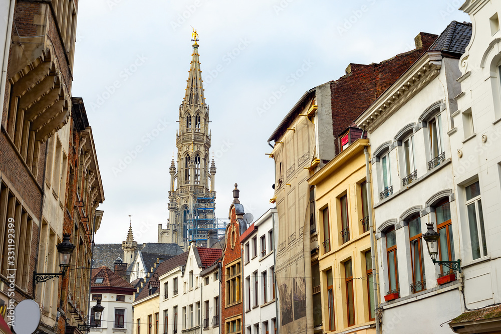 Old town, Sablon church, Brussels Old town, Sablon church, Brussels