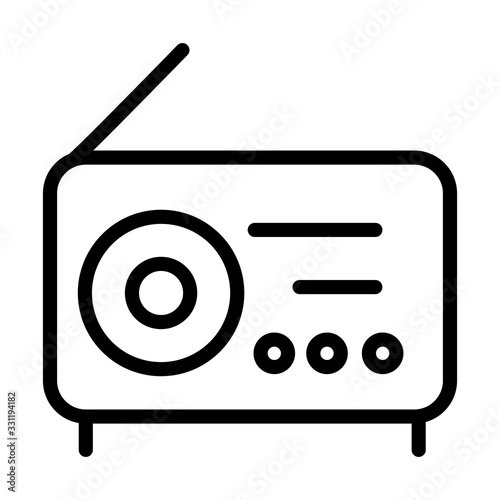radio broadcating signal sound line style icon