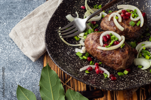 Georgian cuisine cutlet Apkhazura