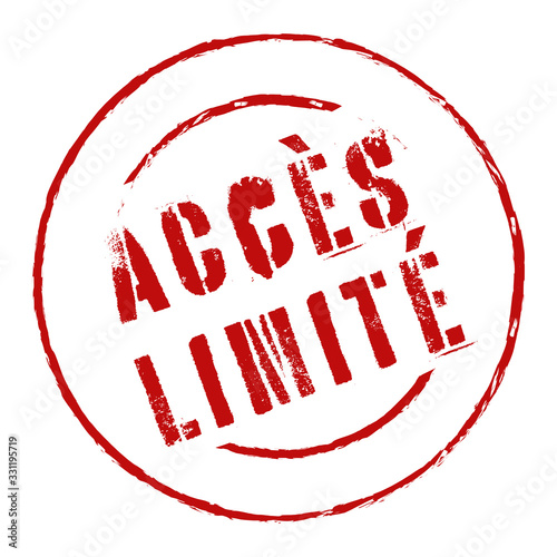 French limited access stamp