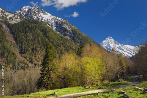 In mountains