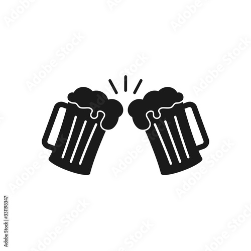 beer icon in trendy flat design