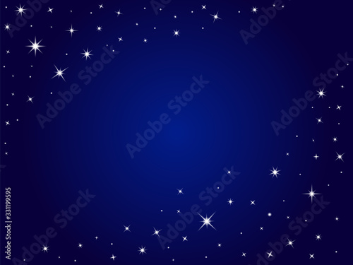 Blue space stars vector background ,night sky © Svixx