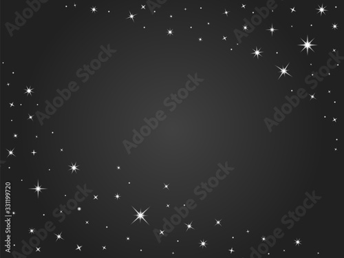 Space stars vector background , black night sky © Svixx