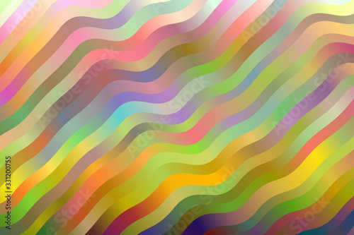 Orange, yellow, green and grey stripes and lines abstract vector background. Simple pattern.