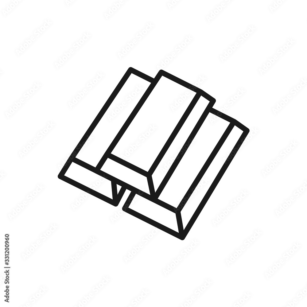 gold bar icon in trendy flat design gold bar icon in trendy flat design