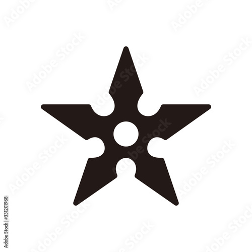 Shuriken vector icon illustration sign