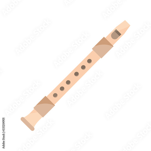 flute wind musical instrument isolated icon