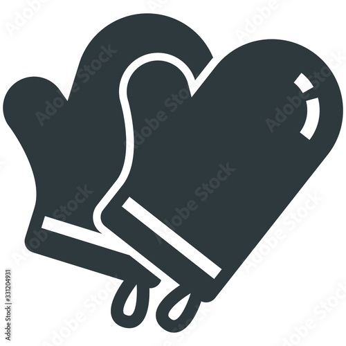 potholders black icons on white background