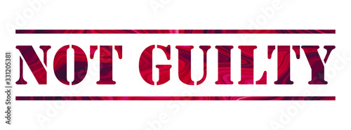 not guilty Vector stamp. White isolated
