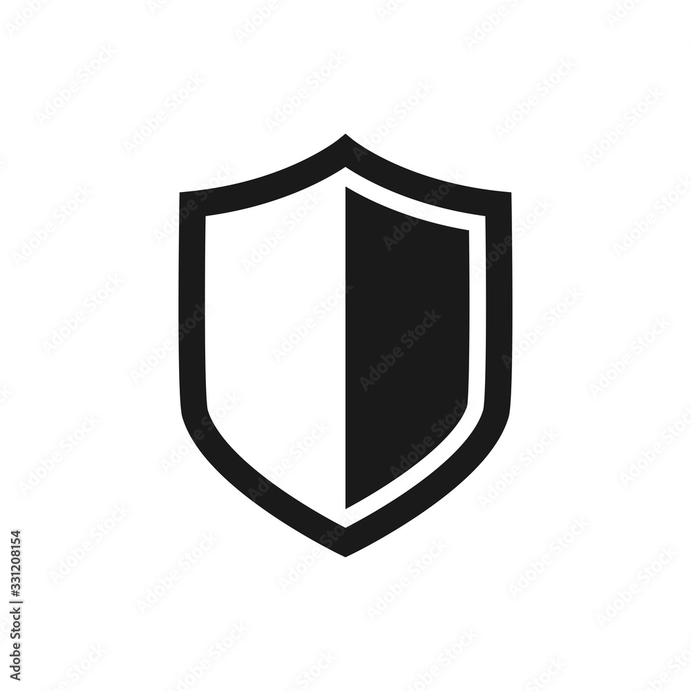 flat design shield icon vector logo template flat design shield icon vector logo template