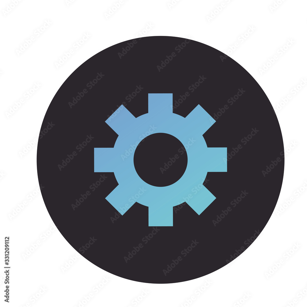 gear settings setup block style icon gear settings setup block style icon