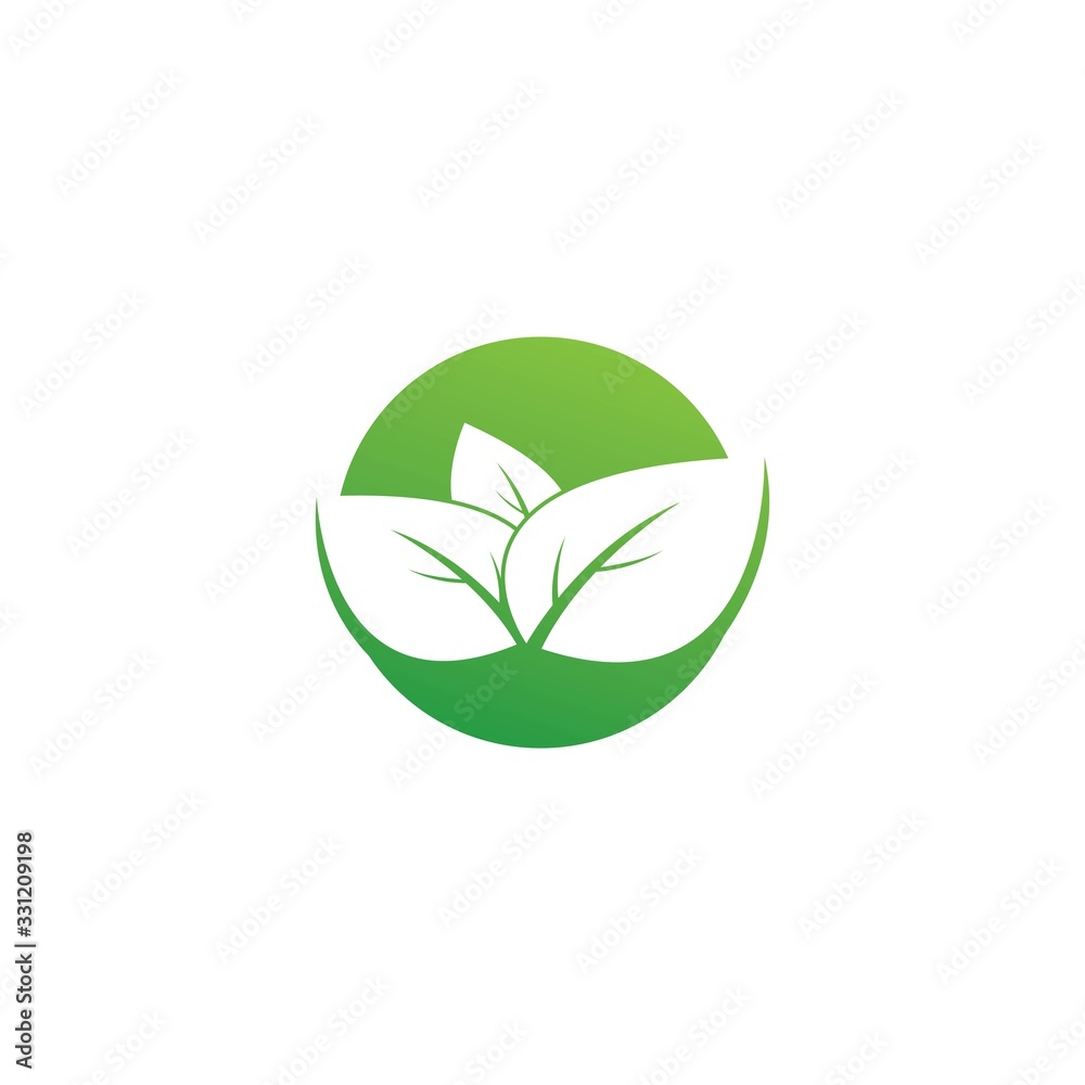 green leaf ecology nature element vector icon green leaf ecology nature element vector icon
