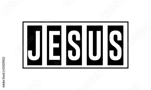 Jesus name text design, typography for print or use as poster, card, flyer or T Shirt