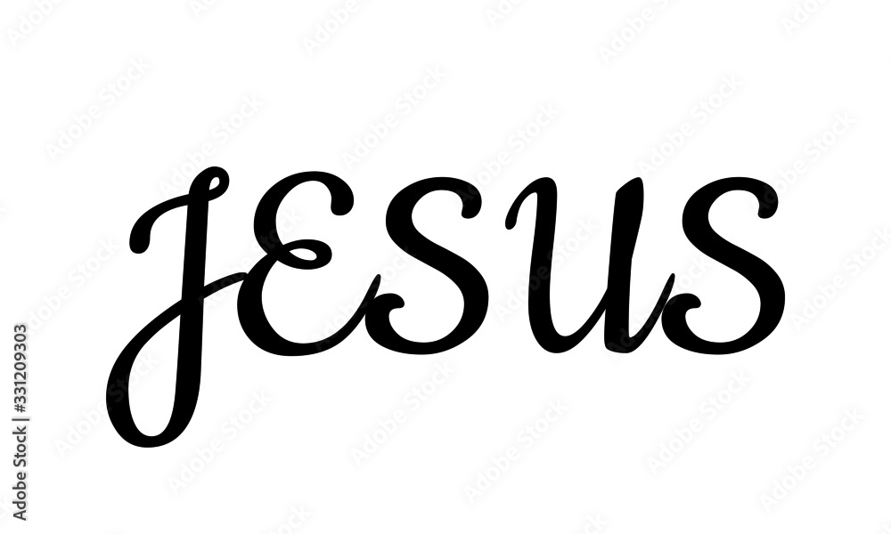 Jesus name text design, typography for print or use as poster, card, flyer or T Shirt Jesus name text design, typography for print or use as poster, card, flyer or T Shirt