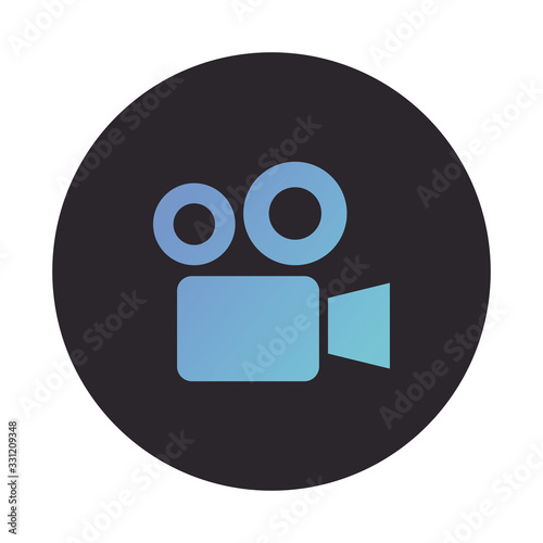 video camera block style icon
