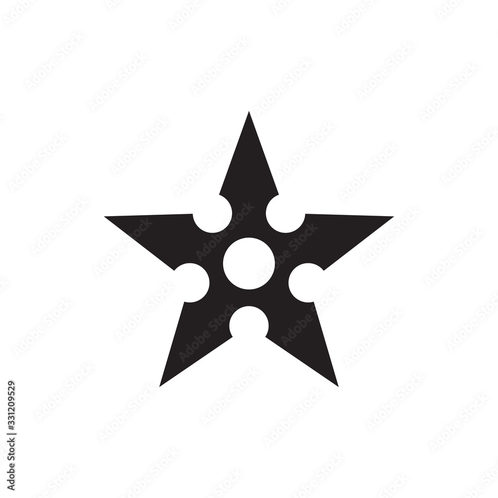 ninja shuriken icon in trendy flat style ninja shuriken icon in trendy flat style