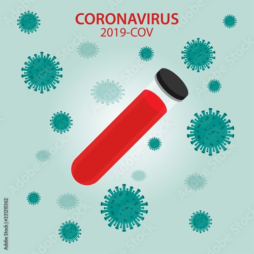 Illustrations concept coronavirus COVID-19. virus wuhan from china. Vector