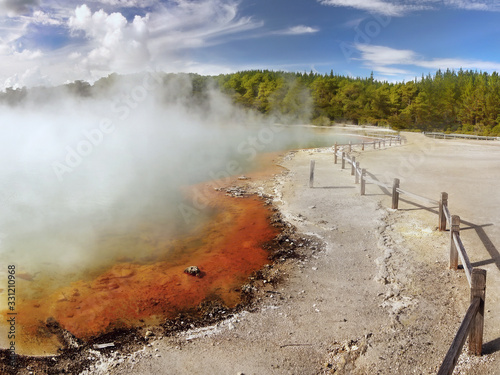 New Zealand Rotorua hot springs crater lake pool active volcanic area